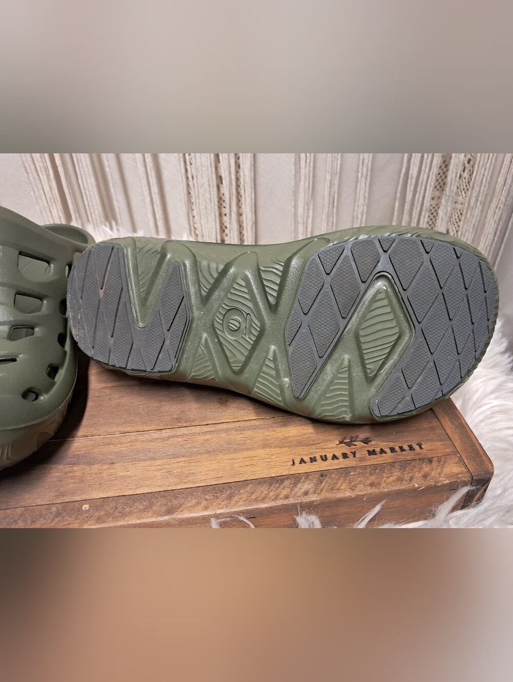 Oboz Whakata Coast Recovery Clogs Unisex Olive Green Camp Slide Mules Size 8 - Picture 6 of 10